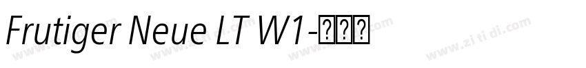 Frutiger Neue LT W1字体转换